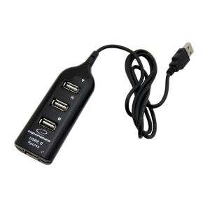 Czarny Esperanza 4-Portowy Hub USB 2.0 - Koncentrator USB