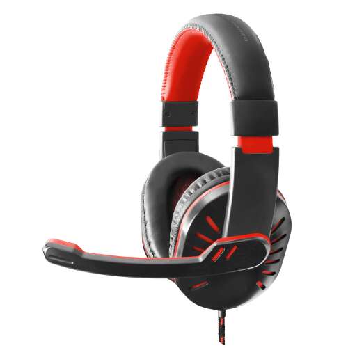 Esperanza EGH330R CROW Gamer mikrofonos fejhallgató fekete-piros (EGH330R)