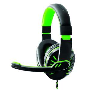 Esperanza EGH330G Crow Gamer Headset with Microphone, Black and Green - Gaming