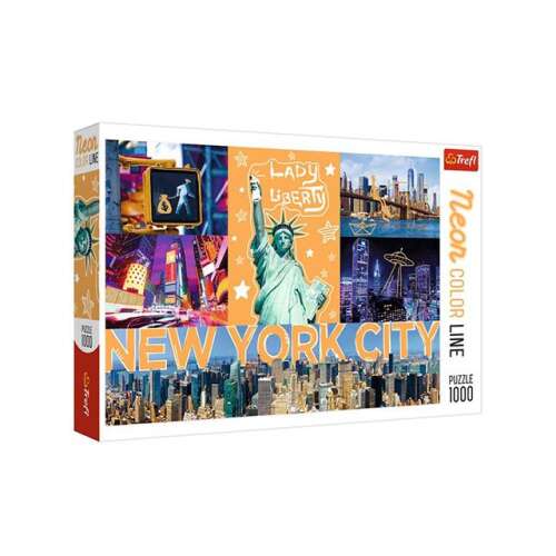 Trefl Neónové farebné puzzle - New York 1000ks