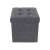 Songmics storage ottoman, dark gray, front view