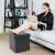 SONGMICS storage ottoman used as footrest, dark gray, 38x38x38 cm