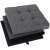 SONGMICS storage ottoman disassembled, dark gray, 38x38x38 cm