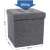 SONGMICS storage ottoman dimensions and weight capacity, dark gray, 38x38x38 cm