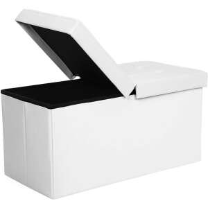 Sklopiva klupa za odlaganje kapaciteta 80L, 76 x 38 x 38 cm, bijela | SONGMICS 34616765 - Namještaj za predsoblje