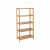 Bambus kupaonski stalak za pohranu s 5 polica na bijeloj pozadini