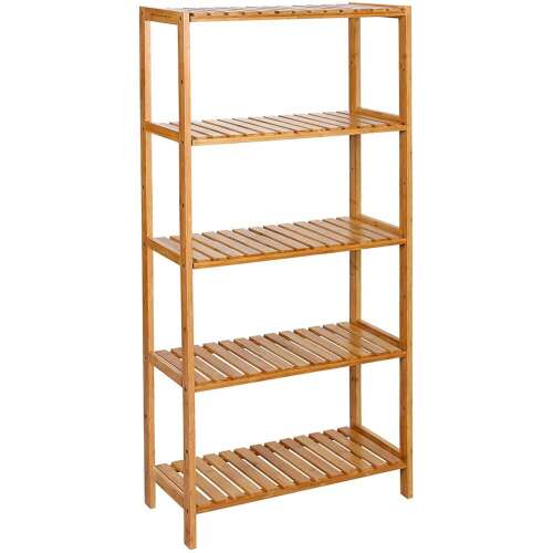 Bambusz Fürdőszoba Tároló - 5 Polcos - 130x60x26 cm