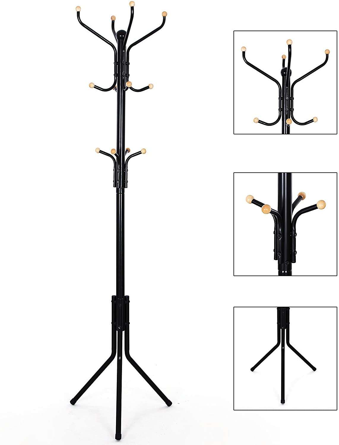 Fém Állófogas - 182 cm - Fekete