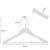 Zblízka biely detský vešiak SONGMICS, 35 cm, zobrazujúci rozmery