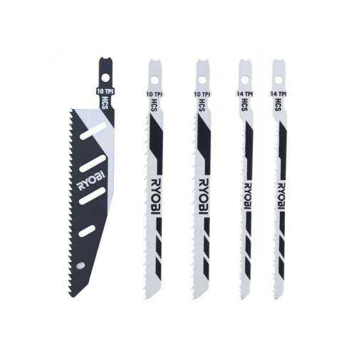 RYOBI Dekopírfűrészlap készlet 5 részes T befogás RAK05JSBFC
