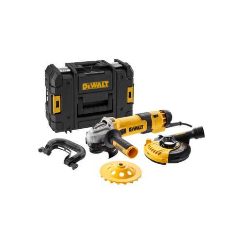 DEWALT DWE4257KT 125mm 1500W Angle Grinder Kit with Accessories and Case
