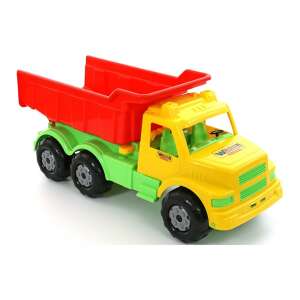 Polesie POLE-43627 Dömper camion de jucărie, galben, verde, roșu, din plastic, pentru copii - Mașină de lucru pentru copii