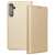 Gold Samsung A15 Smart Case book cover, front and back