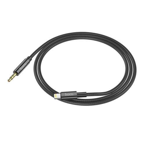 HOCO kábel AUX Audio Jack 3,5 mm-es csatlakozó 8 pólusú Lightninng UPA19 1m fekete 89523125