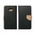 Samsung Galaxy S24 Ultra Black and Gold Wallet Case open and closed