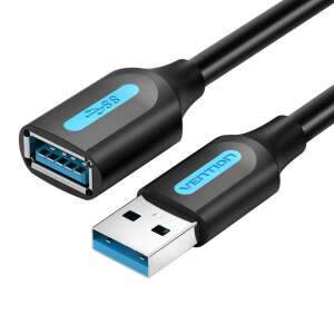 Vention USB 3.0 hosszabbító kábel, fekete, 2 méter, hím-nő - Vention