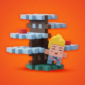 Blocuri de construcție Marionex Mini Waffle Surprise cu un personaj și un copac - Jocuri de constructie - Lego