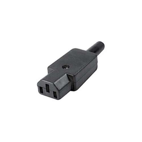 Somogyi AC 1A 3-poliger Schraub-Steckdose, schwarz