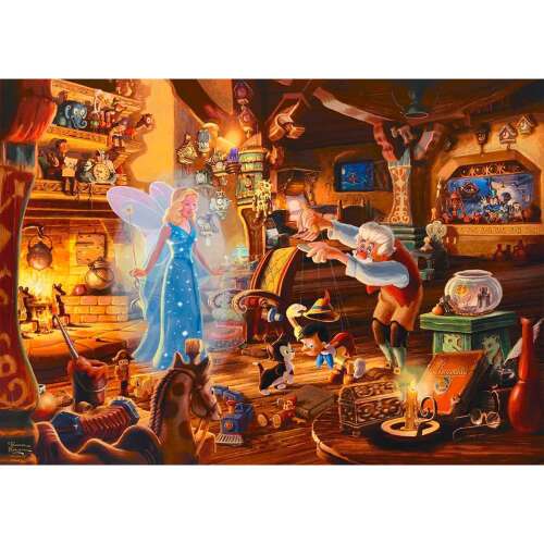 1000 darabos kirakós játék a Thomas Kinkade Studios Disney Dreams Collection - Geppetto Pinokkiójáról - Schmidt