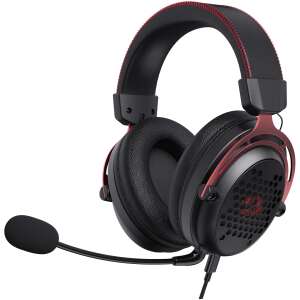 Redragon H386 Diomedes vezetékes gaming headset fekete színben, piros díszítéssel, mikrofonnal - Redragon