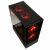 Kolink Observatory MX Glass ARGB PC Case top view with red illuminated fans