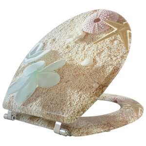 Bath Duck 3 oldalon mintázott MDF WC ülőke - Strand #bézs