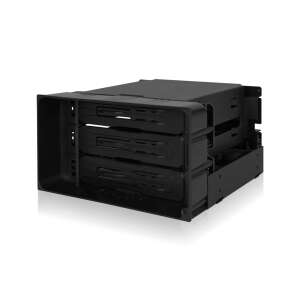 Icy Dock flexiDOCK MB830SP-B 5.25" - 3.5" compartiment HDD, negru, vedere din față - Huse Telefoane, HDD și GPS