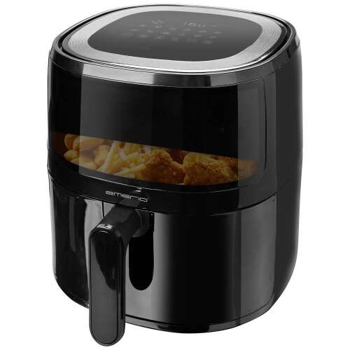 Emerio AF-129329.3 5L Heißluftfritteuse, Schwarz, mit Essen