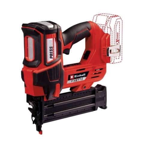 Безжичен пиронче Einhell Fixetto 18/50 N, червен и черен, с подчертан отвор за батерия