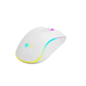 Havit MS1034 White Wired Gaming Mouse - Angled View - Havit Mouse