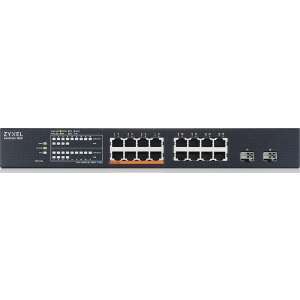 Zyxel XMG1915-18EP 2.5Gbps PoE++ Switch, front view, 18 ports, 2 SFP+ ports - Switch