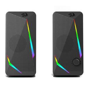 Redragon GS510 Waltz 2.0 RGB Gaming hangszórók, fekete, elülső nézet - Redragon