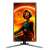 AOC U32G3X/BK 31,5 инчов гейминг монитор, страничен изглед с показана игра