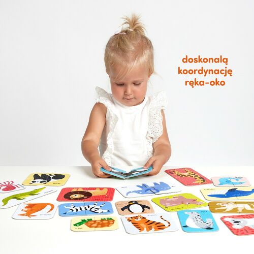 CzuCzu Puzzle Dzikie Zwierzęta, dziecko bawi się, zabawka edukacyjna dla maluchów