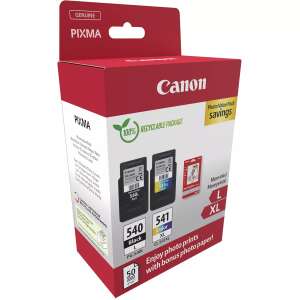 Мастилни касети Canon PIXMA PG-540L + CL-541XL, черен и трицветен, с бонус фотохартия - Офис технологии