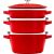 Staub La Cocotte Öntöttvas Edénykészlet - Piros (3 részes) 89613514
