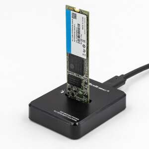 Stacja dokująca Qoltec SSD, M.2 SATA/NGFF PCIe/NVMe, USB 3.1 Gen 2, zewnętrzna obudowa dysku twardego, transfer danych, kopia zapasowa, przechowywanie - Stacja dokująca