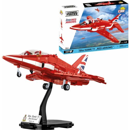COBI BAe Hawk T1 Red Arrows építőkocka modell, az ikonikus repülőgép részletes másolata - Cobi
