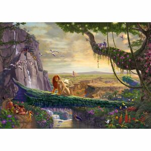 Schmidt Disney Az Oroszlánkirály Puzzle - 6000 darabos, Thomas Kinkade Return to Pride Rock témájával - Schmidt