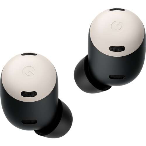 Google Pixel Buds Pro vezeték nélküli fülhallgató, fekete és fehér, ferde nézet - Fülhallgató