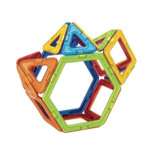 Magformers Basic 40-teiliges magnetisches Bauset, bunte Formen, 3D-Konstruktion - Plastikbausteine