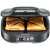 Rommelsbacher ST 1800 Sandwich Maker, čierny, zatvorený, so 4 opečenými sendvičmi