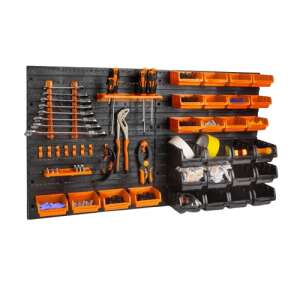 Handy 46 darabos falra szerelhető szerszámtartó rendszerező dobozokkal és szerszámtartókkal - Szerszám & alkatrész rendszerező
