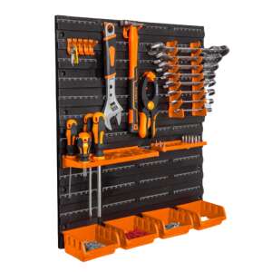 Handy 20 részes professzionális fali rendszerező szerszámtartókkal, fekete és narancssárga - Handy