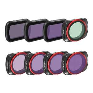 Freewell DJI Osmo Pocket 3 filter set, 8 pack, includes ND8/PL, ND16/PL, ND32/PL, ND64/PL, CPL, ND8, ND16 and ND32 filters - Photography, Video & Optic