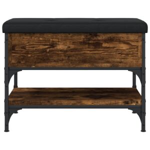 vidaXL Cipőpad - Füstös Tölgy - 62x42x45 cm