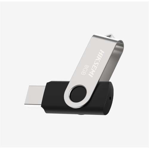 Hiksemi 8GB USB 2.0 pendrive forró forgó kialakítással, fekete és ezüst - Adattároló