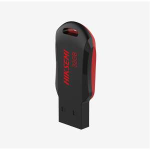 Hiksemi 32GB USB flash drive, fekete és piros, ferde nézet - Hikvision