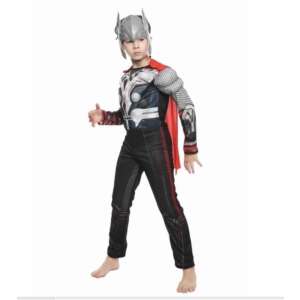 Thor szuperhős jelmez fiúknak, L méret, 120-130cm - JM