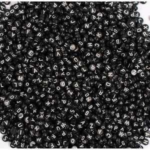 500 piece black letter beads set, alphabet beads for jewelry making, DIY crafts, kids activities - Playbox